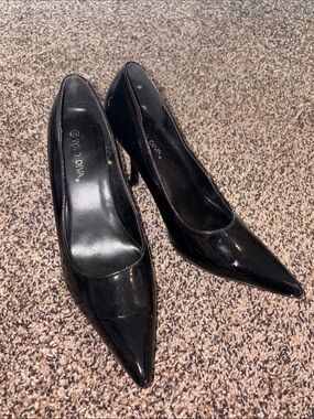 Wild Diva Black Patent Pointed Toe Heels